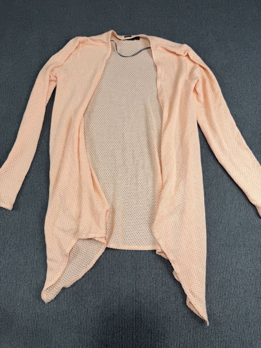Volcom Womens Peach Open Knit Cardigan Size S